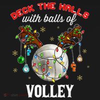 Deck The Halls With Balls Of Volley Christmas Volleyball Women's Tank Top thumb 5