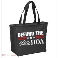 DEFUND THE HOA Homeowners Association Tote Bag thumb 2