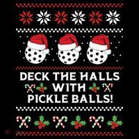 DECK THE HALLS PICKLE BALLS Ugly Christmas Pickleball Coffee Mug thumb 5