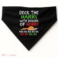 Deck The Harrs With Boughs Of Horry Fra Ra Ra Ra Goose Xmas USA-Made Doggie Bandana thumb 0