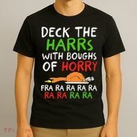 Deck The Harrs With Boughs Of Horry Fra Ra Ra Ra Goose Xmas T-Shirt thumb 3