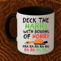 Deck The Harrs With Boughs Of Horry Fra Ra Ra Ra Goose Xmas Coffee Mug thumb 2
