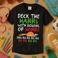 Deck The Harrs With Boughs Of Horry Fra Ra Ra Ra Goose Xmas Kids T-Shirt thumb 3