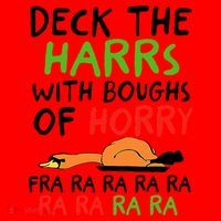 Deck The Harrs With Boughs Of Horry Fra Ra Ra Ra Goose Xmas Santa Hat thumb 1