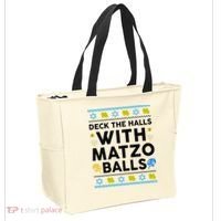 Deck The Halls With Matzo Balls Ugly Hanukkah Happy Jewish  Tote Bag thumb 2