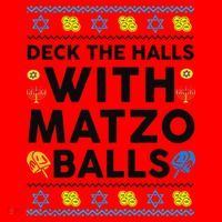  Deck The Halls With Matzo Balls Ugly Hanukkah Happy Jewish  Santa Hat thumb 1