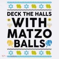  Deck The Halls With Matzo Balls Ugly Hanukkah Happy Jewish  Mousepad thumb 1