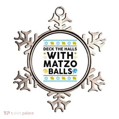  Deck The Halls With Matzo Balls Ugly Hanukkah Happy Jewish  Ornament