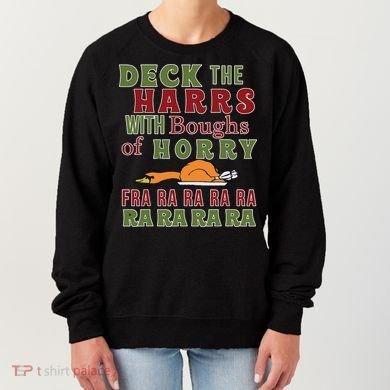 Deck The Harrs Fra Ra Ra Funny Turkey Women's Sweatshirt