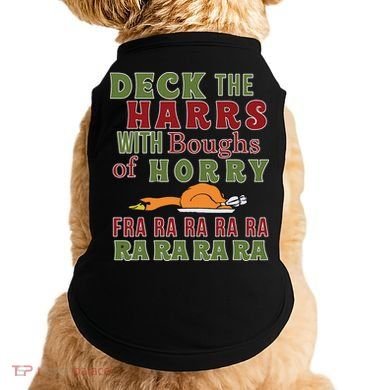 Deck The Harrs Fra Ra Ra Funny Turkey Doggie Tank