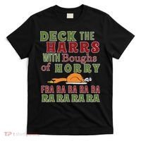 Deck The Harrs Fra Ra Ra Funny Turkey T-Shirt thumb 0