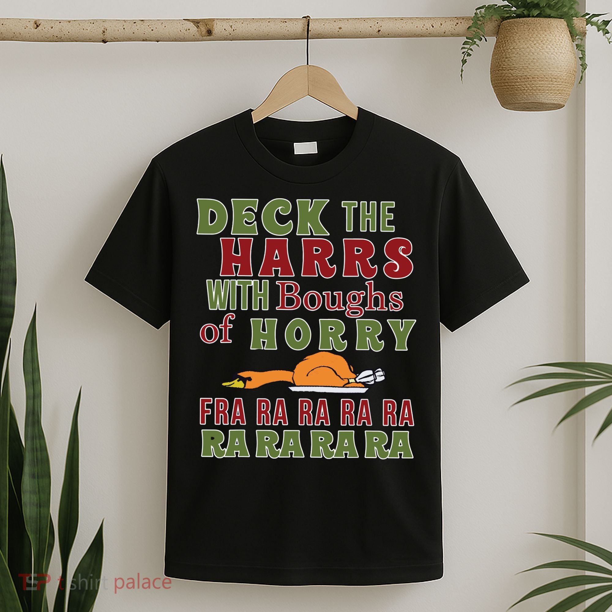Deck The Harrs Fra Ra Ra Funny Turkey T-Shirt