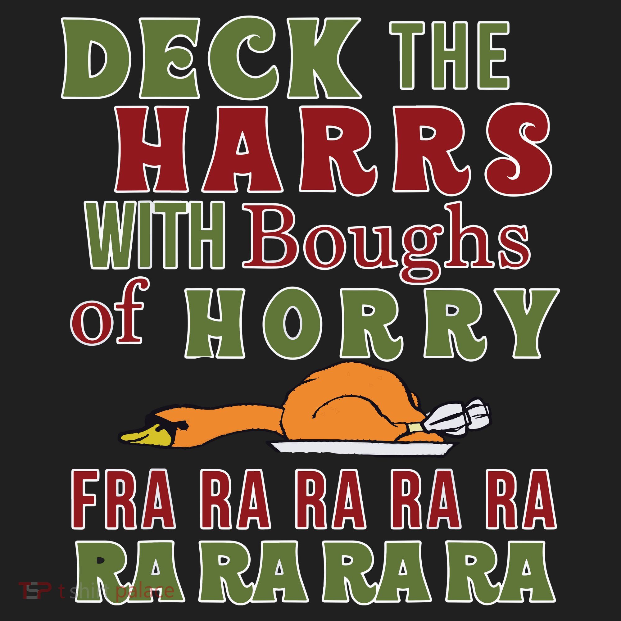 Deck The Harrs Fra Ra Ra Funny Turkey Beanie