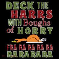 Deck The Harrs Fra Ra Ra Funny Turkey Women's Hoodie thumb 2