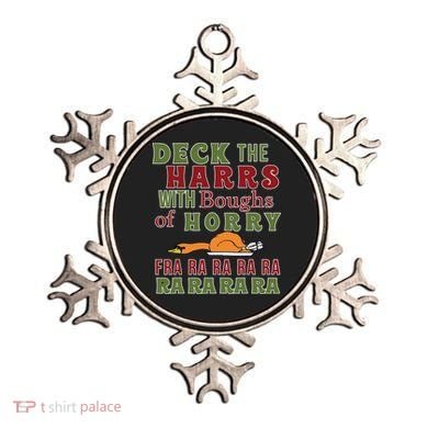 Deck The Harrs Fra Ra Ra Funny Turkey Ornament
