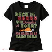 Deck The Harrs Fra Ra Ra Funny Turkey Women's T-Shirt thumb 0