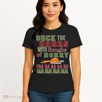 Deck The Harrs Fra Ra Ra Funny Turkey Women's T-Shirt thumb 4