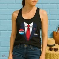 Donald Trump Halloween Costume Suit For Women's Tank Top thumb 2