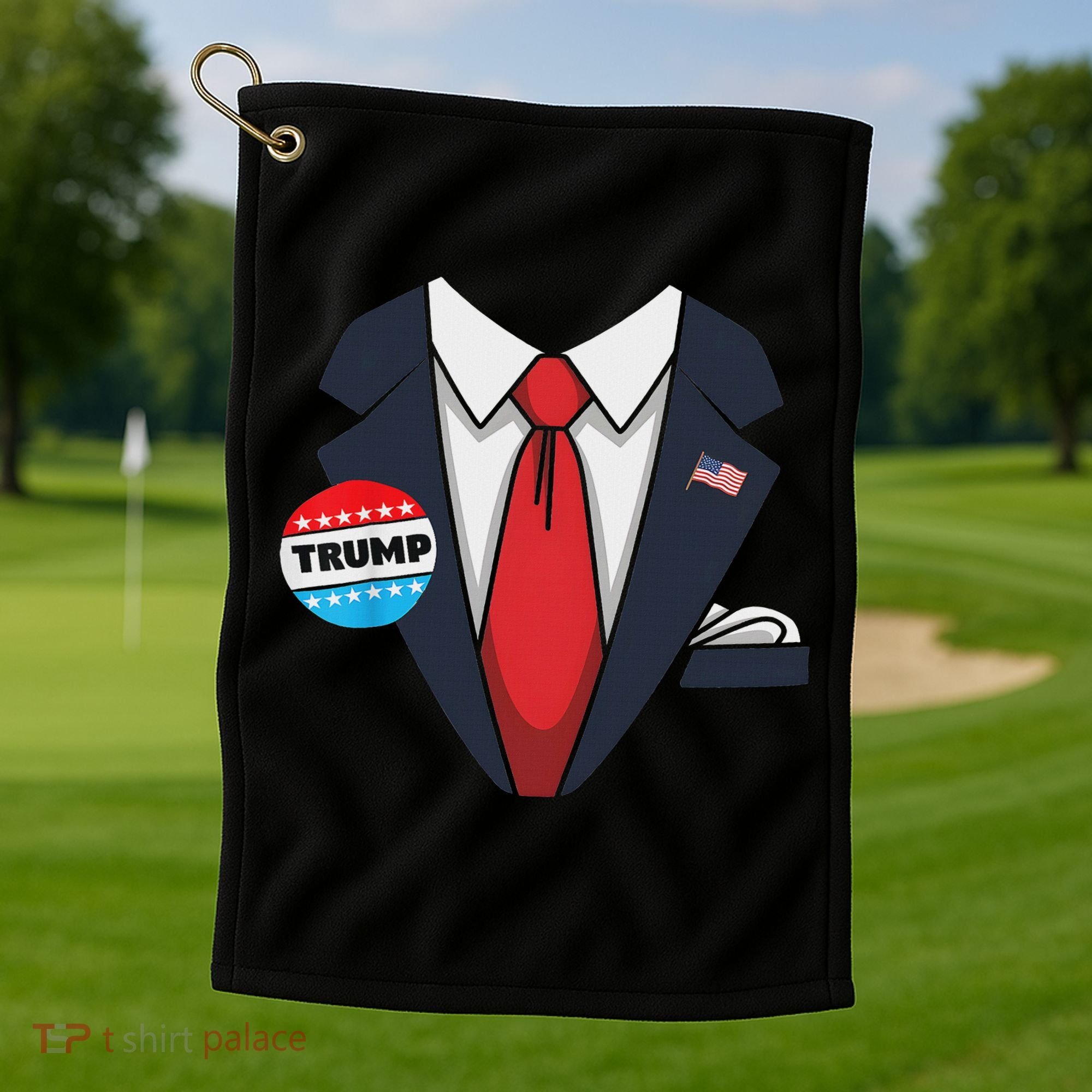 Donald Trump Halloween Costume Suit For Golf Towel