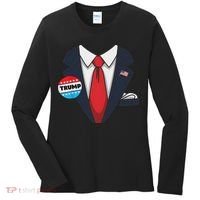 Donald Trump Halloween Costume Suit For Women's Long Sleeve Shirt thumb 0