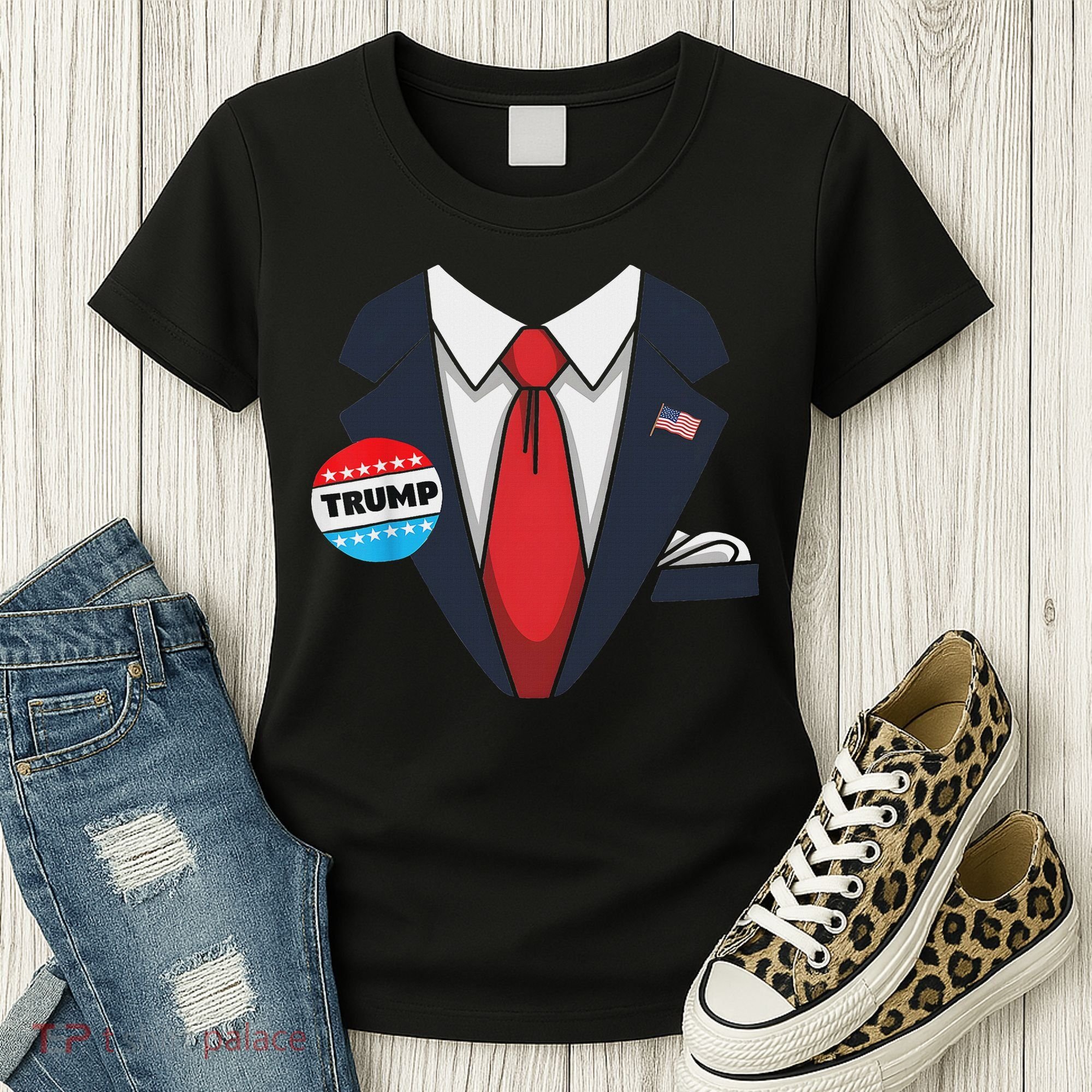 Donald Trump Halloween Costume Suit For Women's T-Shirt