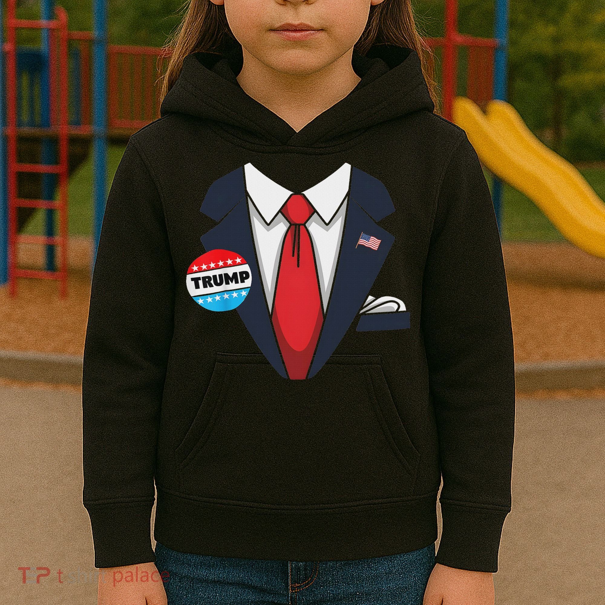 Donald Trump Halloween Costume Suit For Kids Hoodie