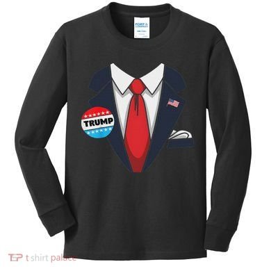 Donald Trump Halloween Costume Suit For Kids Long Sleeve Shirt