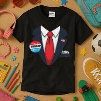 Donald Trump Halloween Costume Suit For Kids T-Shirt thumb 3