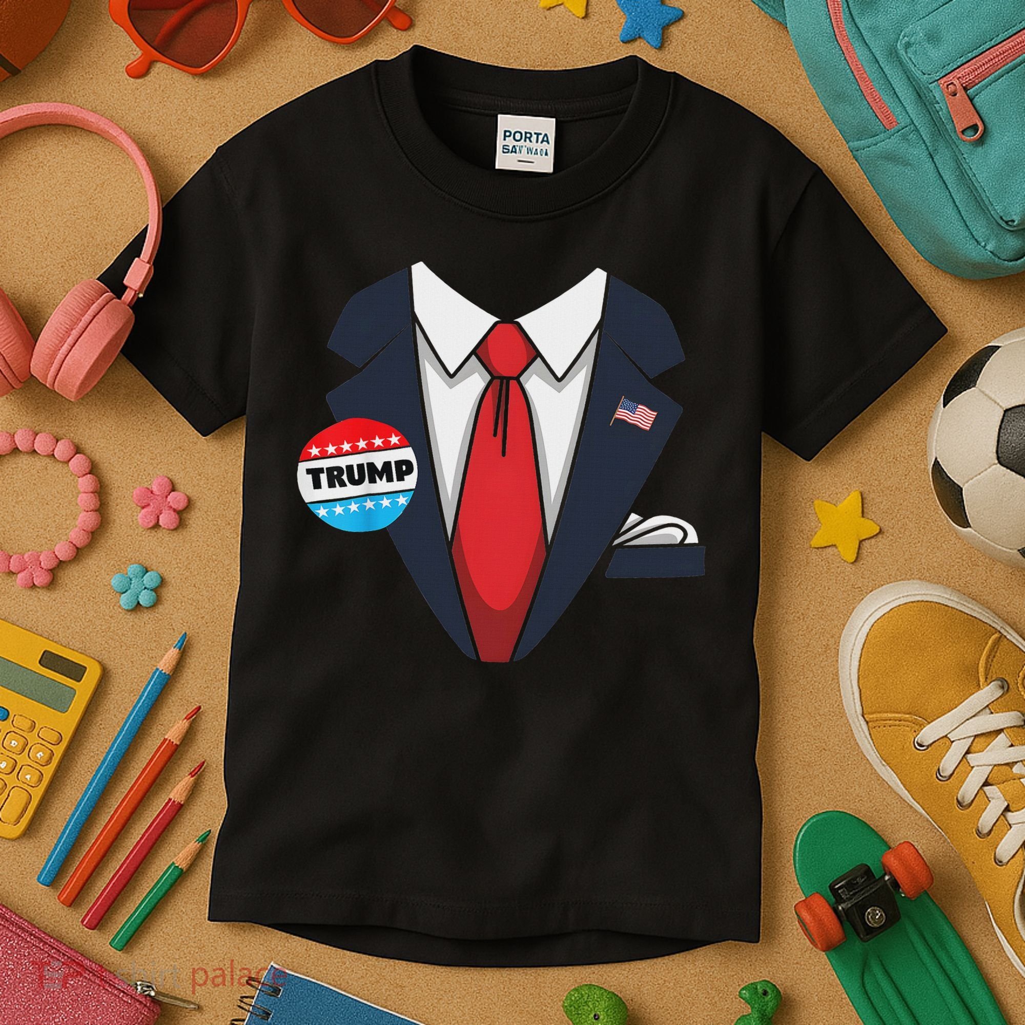 Donald Trump Halloween Costume Suit For Kids T-Shirt