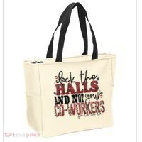 Deck The Halls And Not Your Coworkers Cool Gift Tote Bag thumb 2
