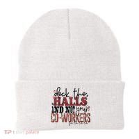 Deck The Halls And Not Your Coworkers Cool Gift Beanie thumb 0