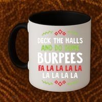Deck The Halls And Do Some Burpees V1 (Christmas Gym Workout) Classic Coffee Mug thumb 2
