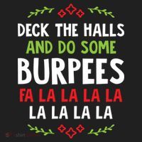 Deck The Halls And Do Some Burpees V1 (Christmas Gym Workout) Classic Hat thumb 2