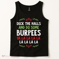 Deck The Halls And Do Some Burpees V1 (Christmas Gym Workout) Classic Tank Top thumb 2