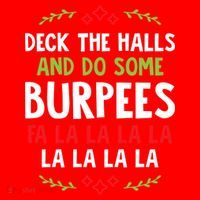 Deck The Halls And Do Some Burpees V1 (Christmas Gym Workout) Classic Santa Hat thumb 1
