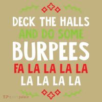 Deck The Halls And Do Some Burpees V1 (Christmas Gym Workout) Classic Long Sleeve Shirt thumb 2