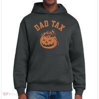 Dad Tax Halloween Trick Or Treat Funny District V.I.T. Heavyweight Hoodie thumb 0