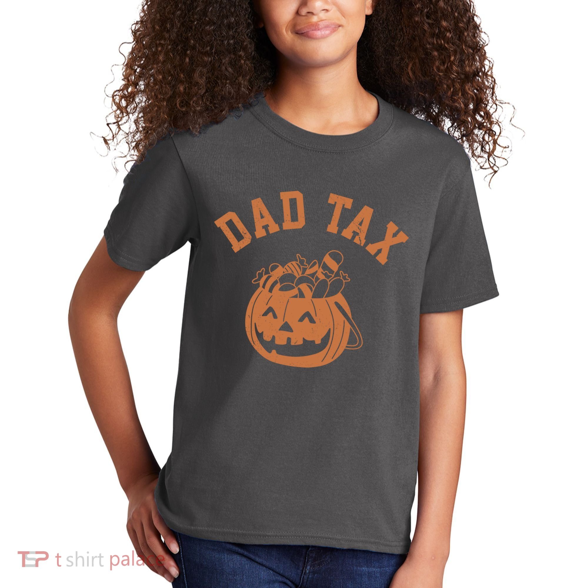 Dad Tax Halloween Trick Or Treat Funny Kids T-Shirt