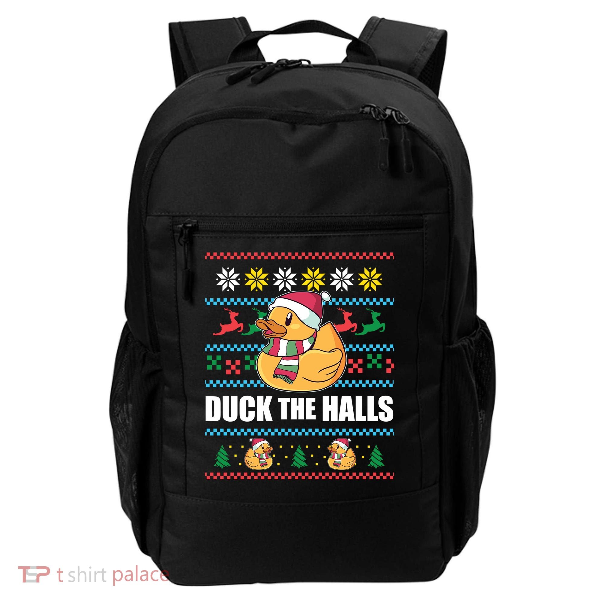 Duck The Halls Funny Ugly Christmas Sweater Meme Gift Cute Gift Backpack