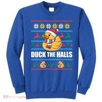 Duck The Halls Funny Ugly Christmas Sweater Meme Gift Cute Gift Sweatshirt thumb 0