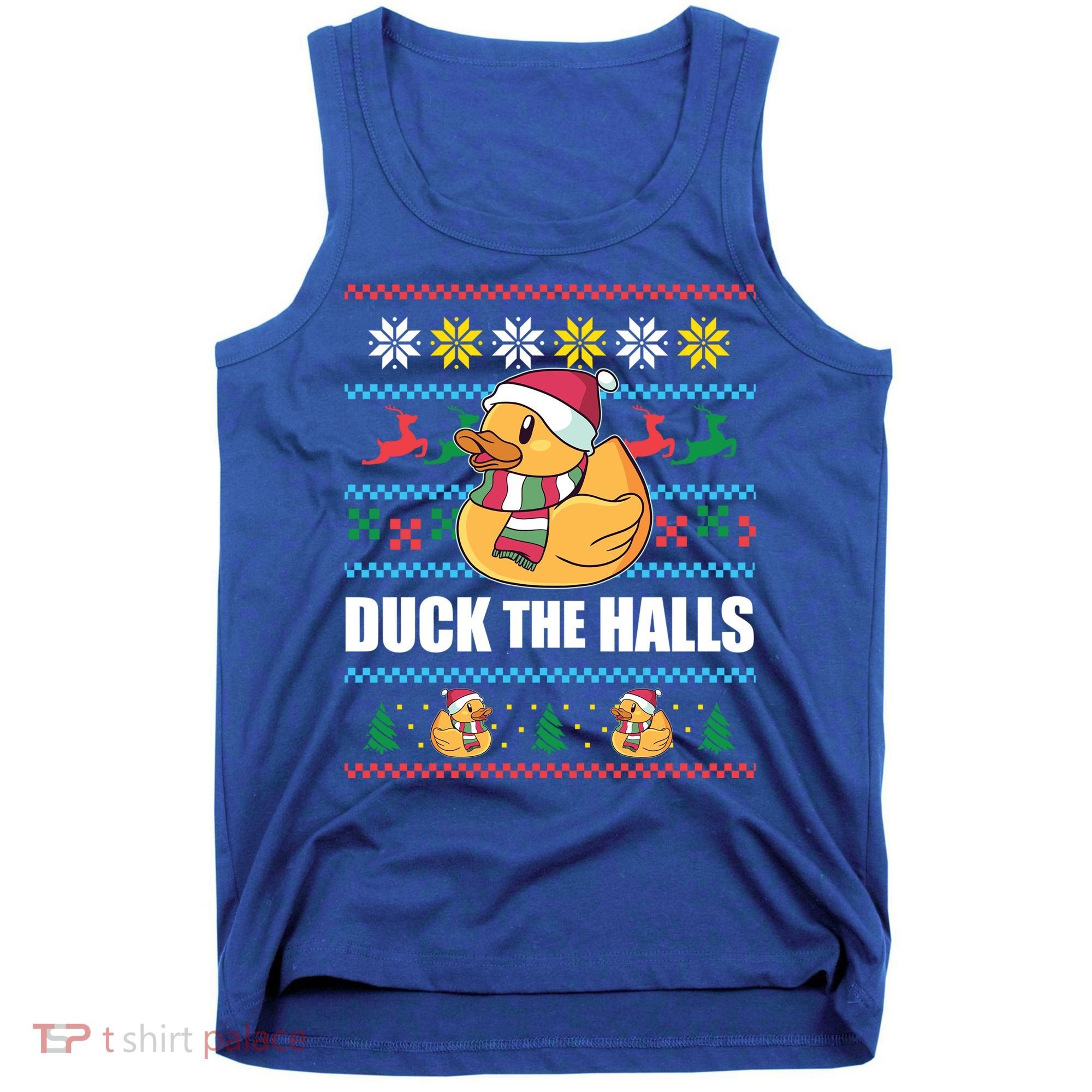 Duck The Halls Funny Ugly Christmas Sweater Meme Gift Cute Gift Tank Top