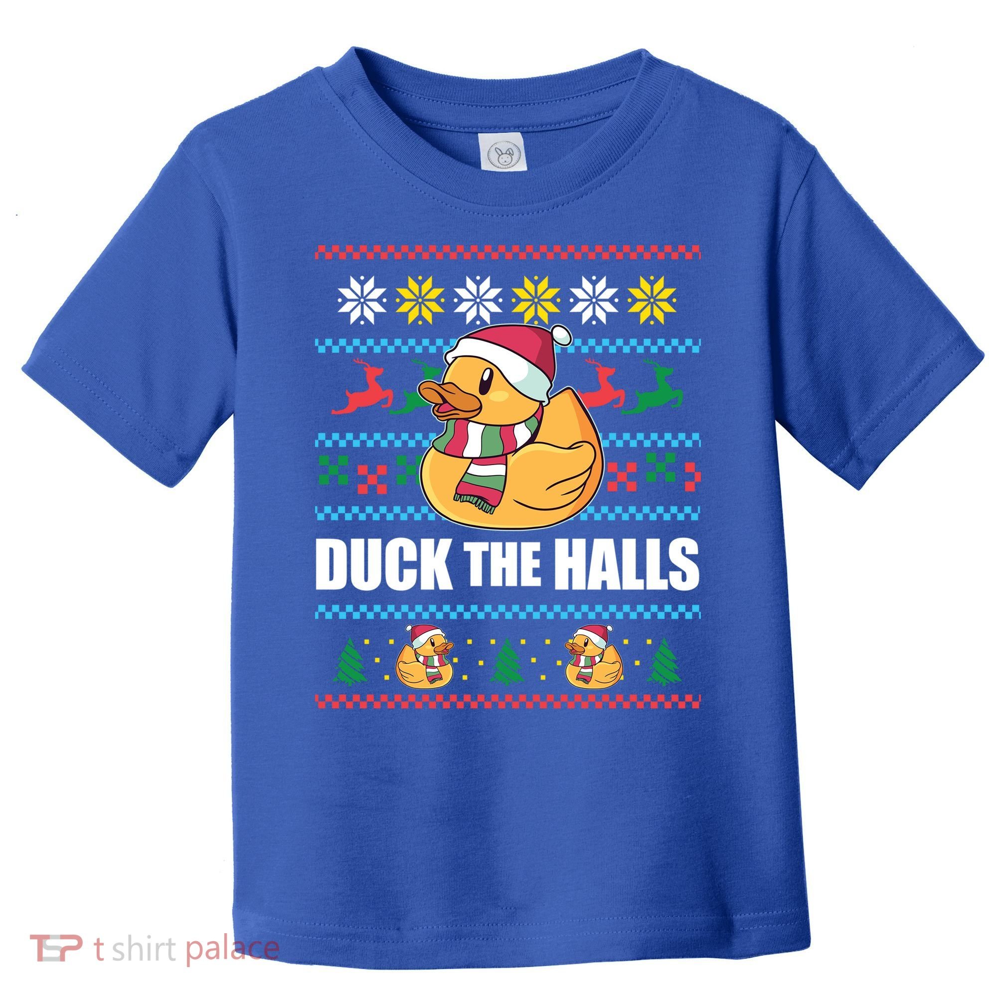Duck The Halls Funny Ugly Christmas Sweater Meme Gift Cute Gift Toddler T-Shirt