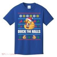 Duck The Halls Funny Ugly Christmas Sweater Meme Gift Cute Gift Kids T-Shirt thumb 0