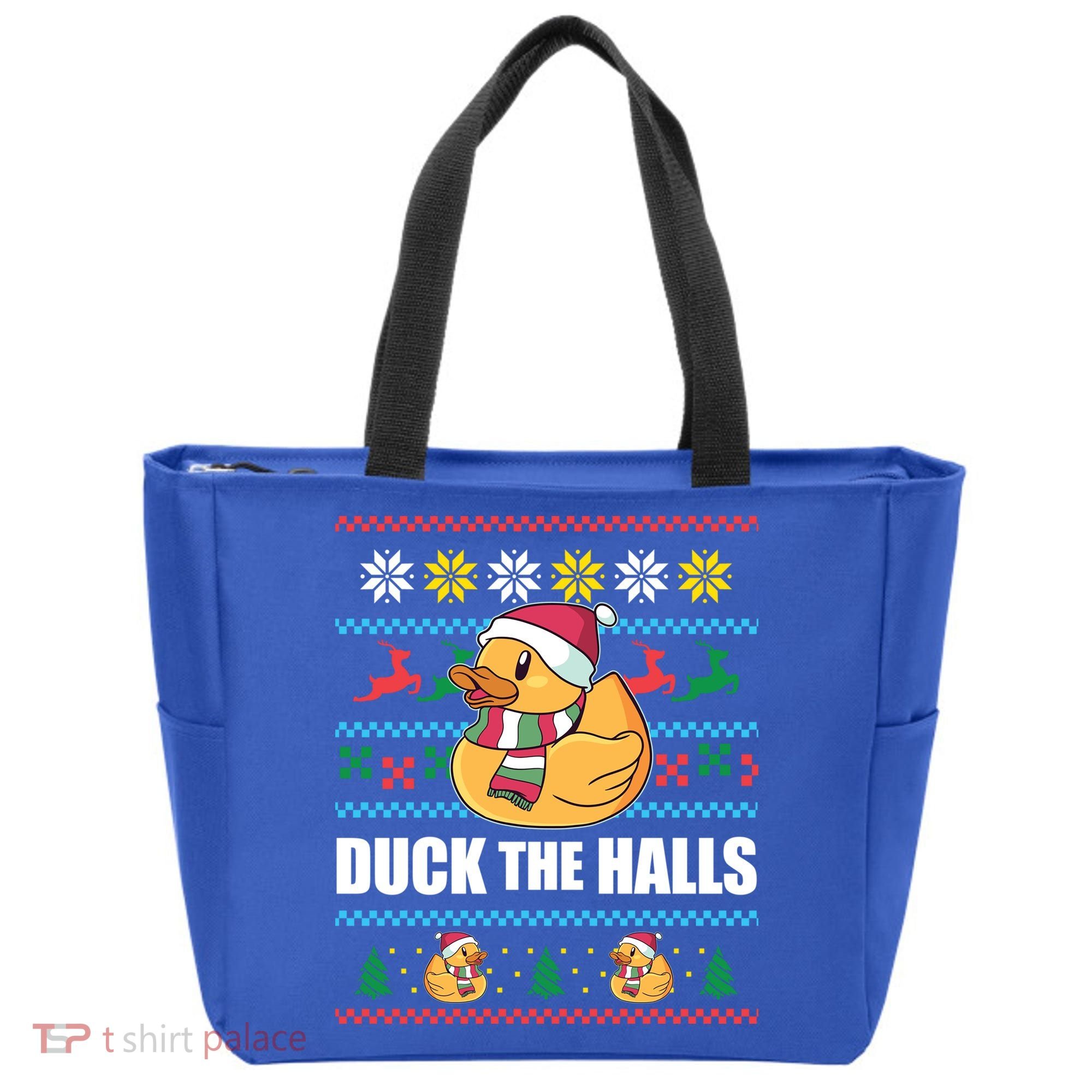 Duck The Halls Funny Ugly Christmas Sweater Meme Gift Cute Gift Tote Bag