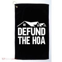 Defund The Hoa Golf Towel thumb 0