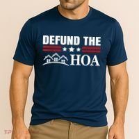 DEFUND THE HOA Homeowners Association Cooling Performance Crew T-Shirt thumb 2