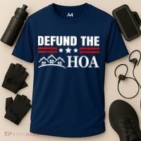 DEFUND THE HOA Homeowners Association Cooling Performance Crew T-Shirt thumb 3