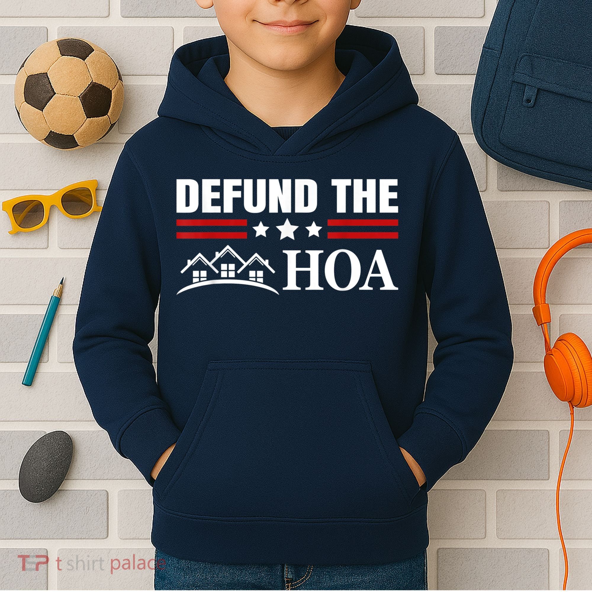 DEFUND THE HOA Homeowners Association Kids Hoodie