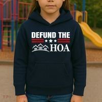 DEFUND THE HOA Homeowners Association Kids Hoodie thumb 3