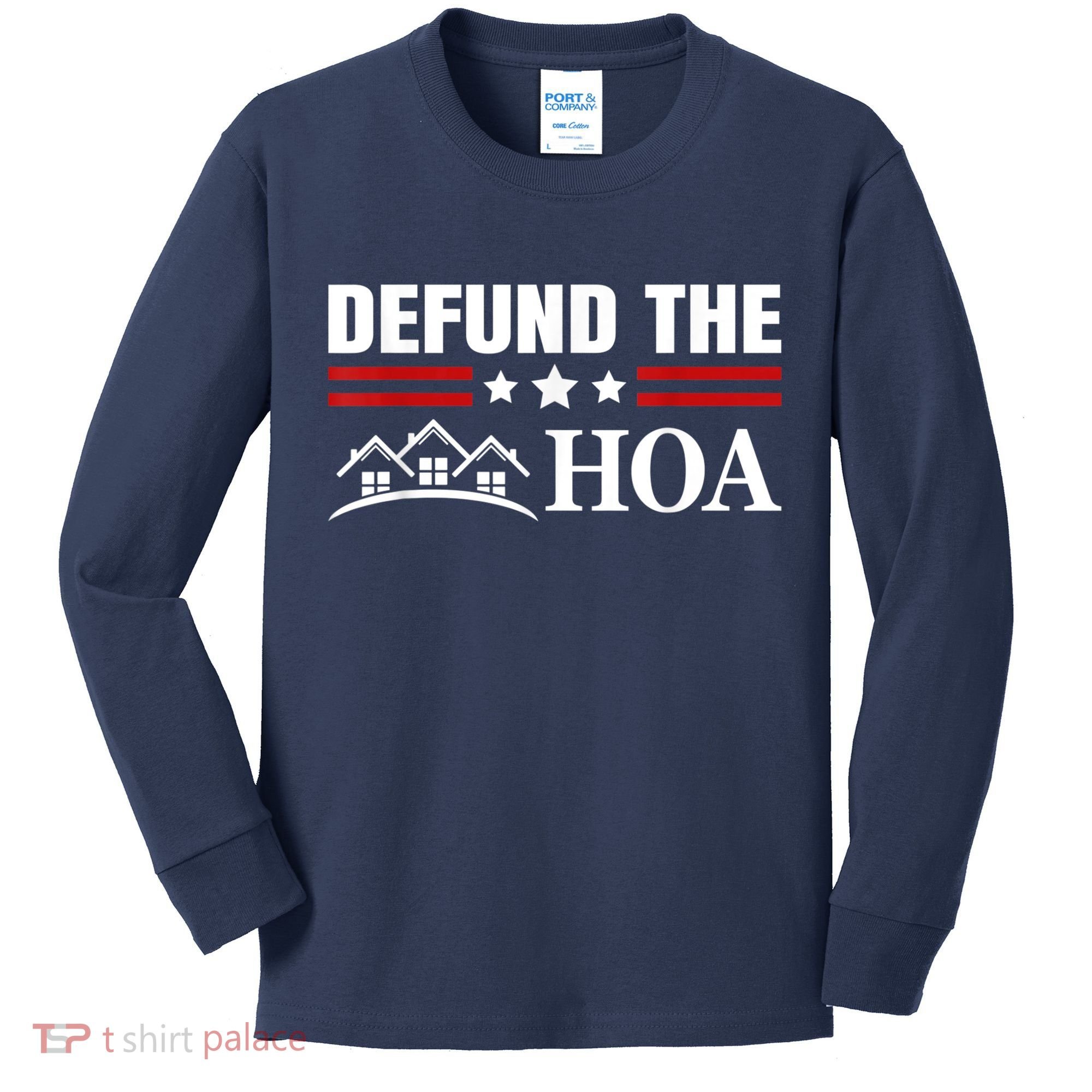 DEFUND THE HOA Homeowners Association Kids Long Sleeve Shirt